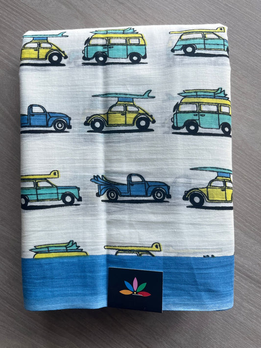 Quirky Printed Mul Cotton Saree- 28061-62-28077