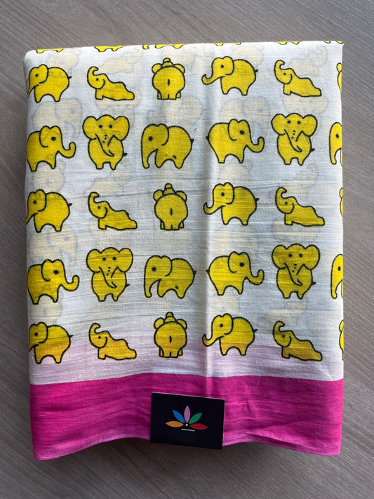 Quirky Printed Mul Cotton Saree- 28072-28076