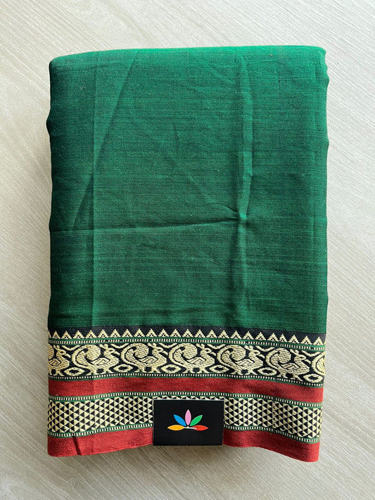 Annam Border Narayanpet Mercerized Cotton Saree (Without blouse) -28116