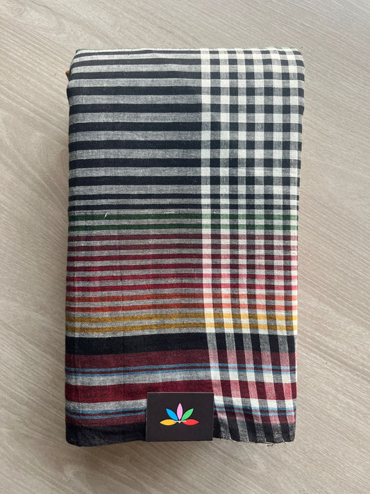 Handloom Gamcha Cotton Saree (Without Blouse) 28149