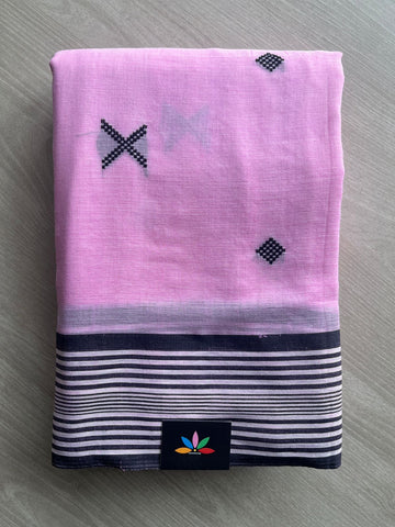 Contrast Border Cotton Saree-28155-28156