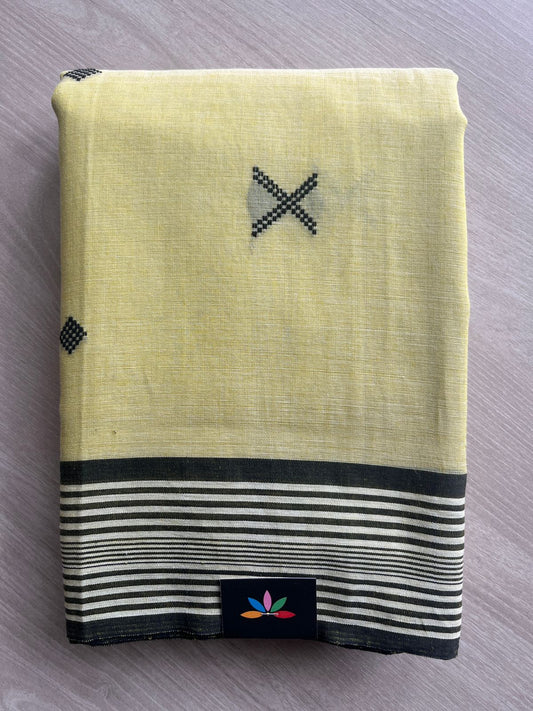 Contrast Border Cotton Saree-28157-28158