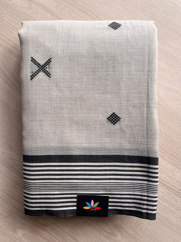 Contrast Border Cotton Saree-28161-28162