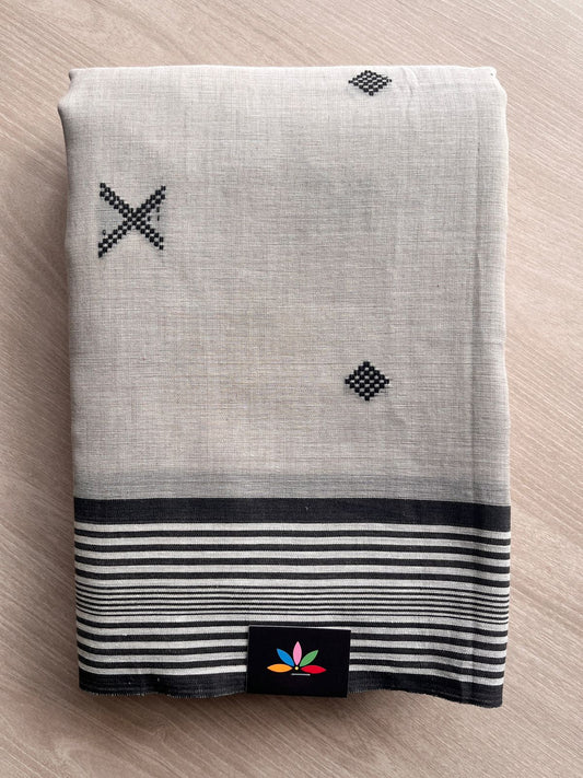 Contrast Border Cotton Saree-28161-28162