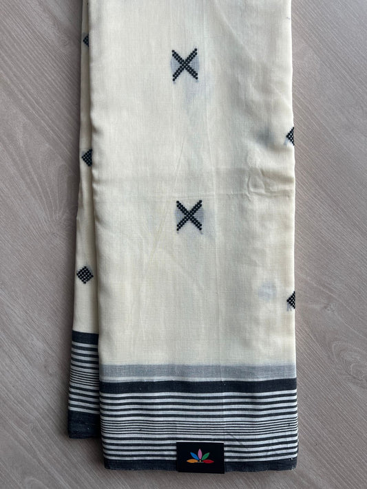 Contrast Border Cotton Saree-28165-28166