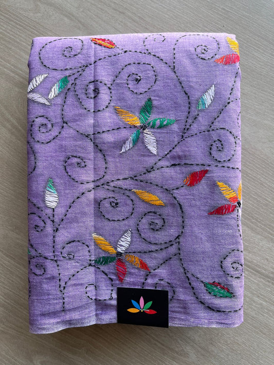 Kantha Stitch Cotton Saree -28169