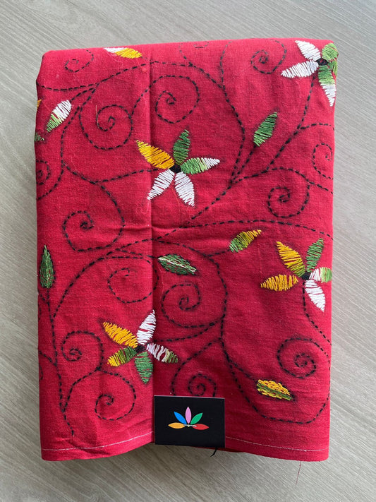 Kantha Stitch Cotton Saree -28171