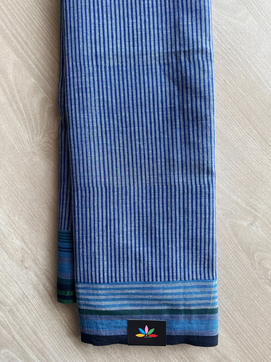 Handblock Printed Handloom Cotton Saree (without blouse)- 28460