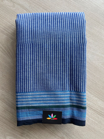 Handblock Printed Handloom Cotton Saree (without blouse)- 28460