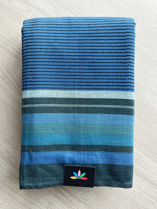 Handblock Printed Handloom Cotton Saree (without blouse)- 28465