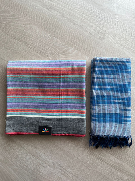 Handloom Cotton Unstitched Top Fabric with Duppata-28497