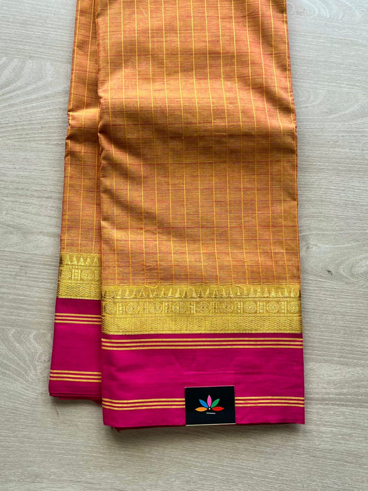 Elegant Kattam Chettinad Cotton Saree -2870-2871