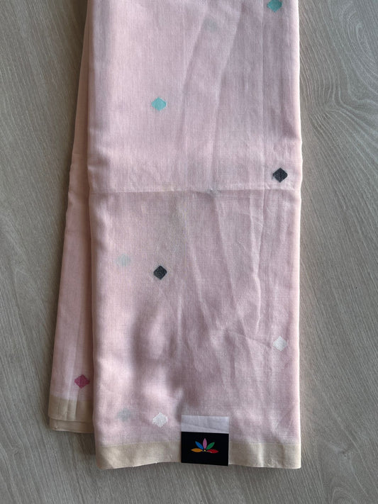 Handwoven Bengal Soft Cotton Jamdani Saree-28770