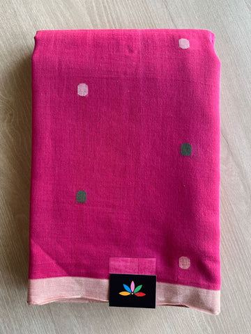 Handwoven Bengal Soft Cotton Jamdani Saree-28771