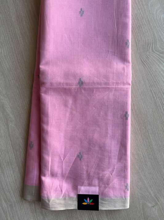 Handwoven Bengal Soft Cotton Jamdani Saree-28772