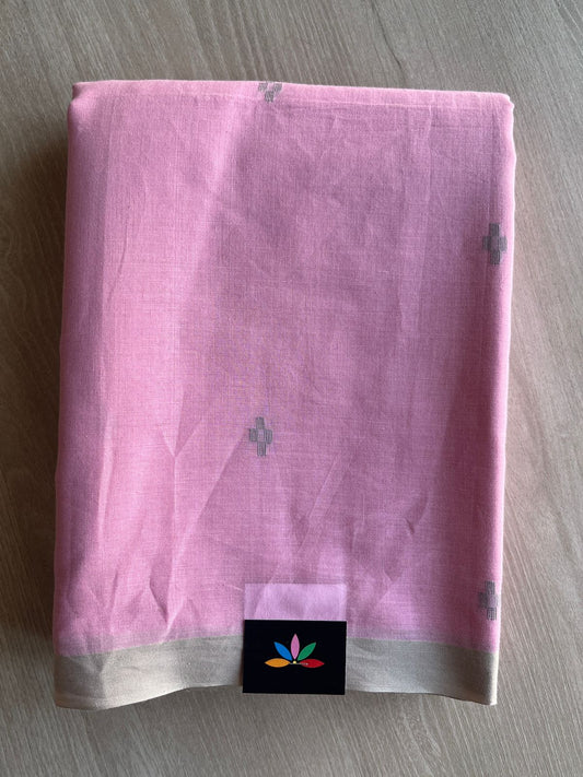 Handwoven Bengal Soft Cotton Jamdani Saree-28772