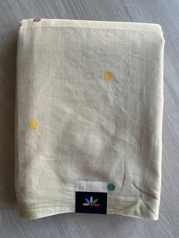 Handwoven Bengal Soft Cotton Jamdani Saree-28773