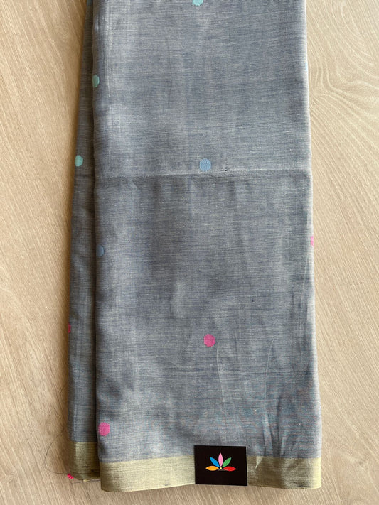 Handwoven Bengal Soft Cotton Jamdani Saree-28774