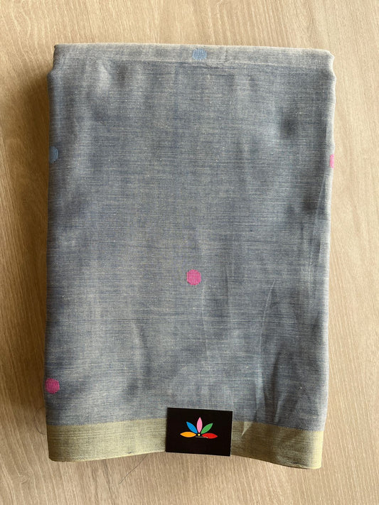 Handwoven Bengal Soft Cotton Jamdani Saree-28774