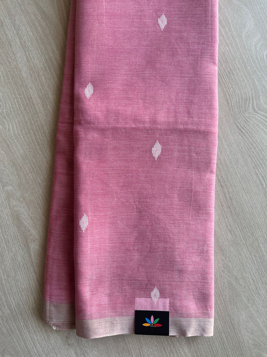 Handwoven Bengal Soft Cotton Jamdani Saree-28775