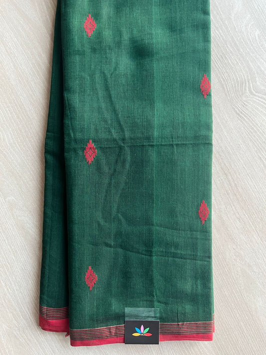 Handwoven Bengal Soft Cotton Jamdani Saree-28785