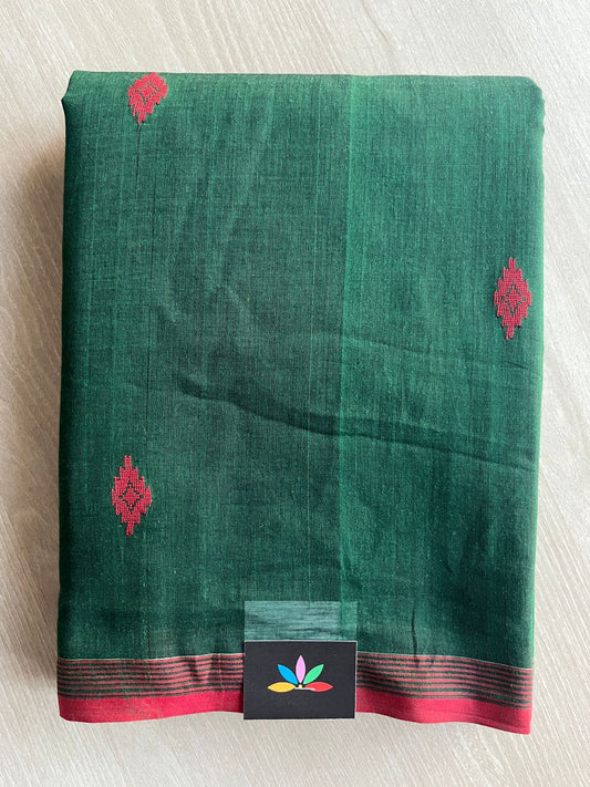 Handwoven Bengal Soft Cotton Jamdani Saree-28785