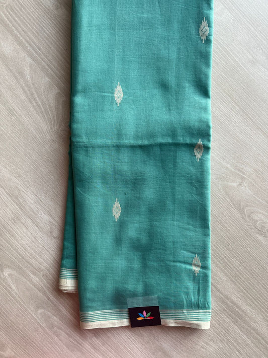Handwoven Bengal Soft Cotton Jamdani Saree-28786-28787