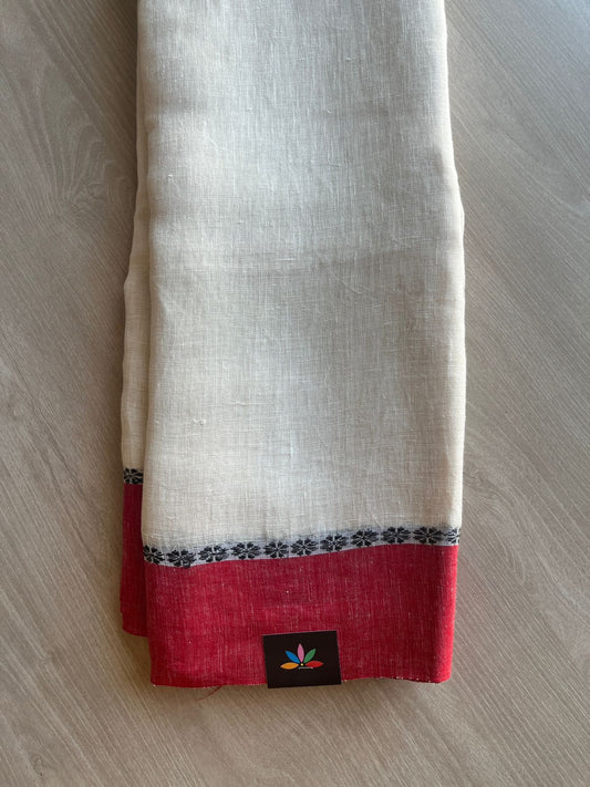 Handloom Fine Linen Saree- 28854-28855