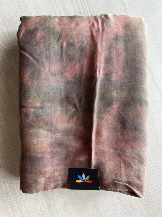 Natural Dye Hand Block Tissue Pallu Modal Silk Saree -28874