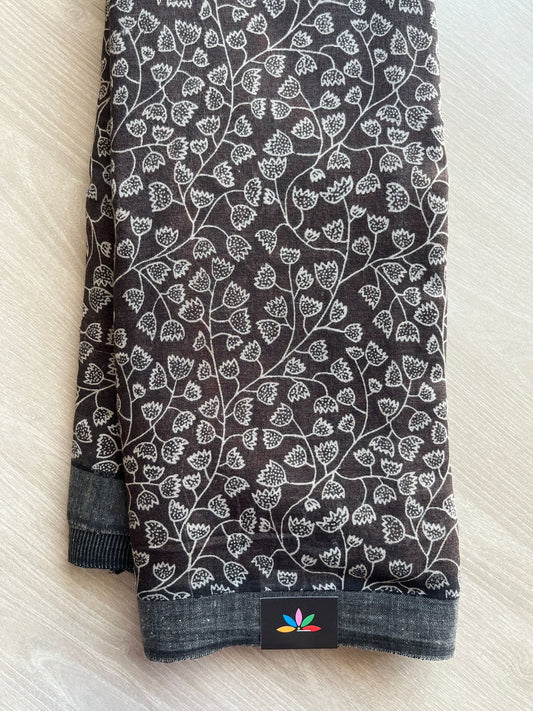 Printed Slub Cotton Saree -28906