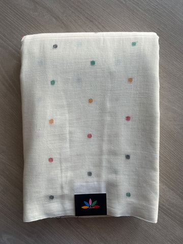 Handspun and Handwoven Bengal Soft Cotton Jamdani Saree - 28910