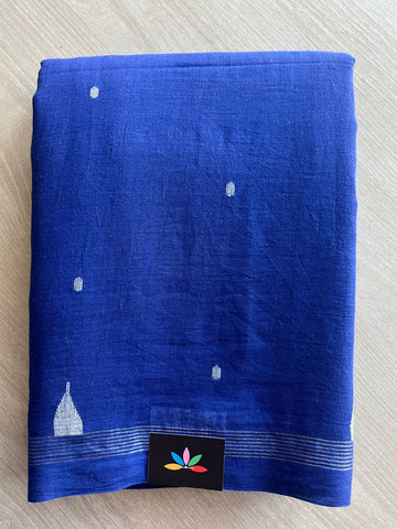Handspun and Handwoven Bengal Soft Cotton Jamdani Saree - 28913