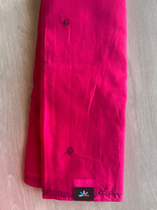 Simple Chikankari Voile Cotton Saree- 28938