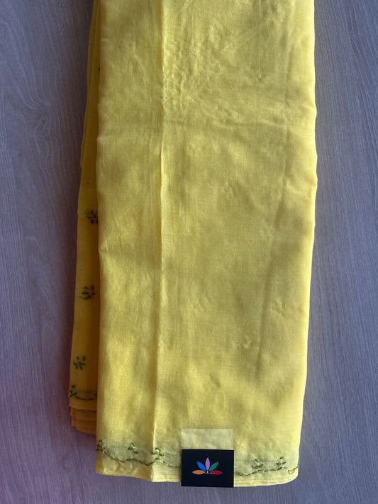 Simple Chikankari Voile Cotton Saree- 28941