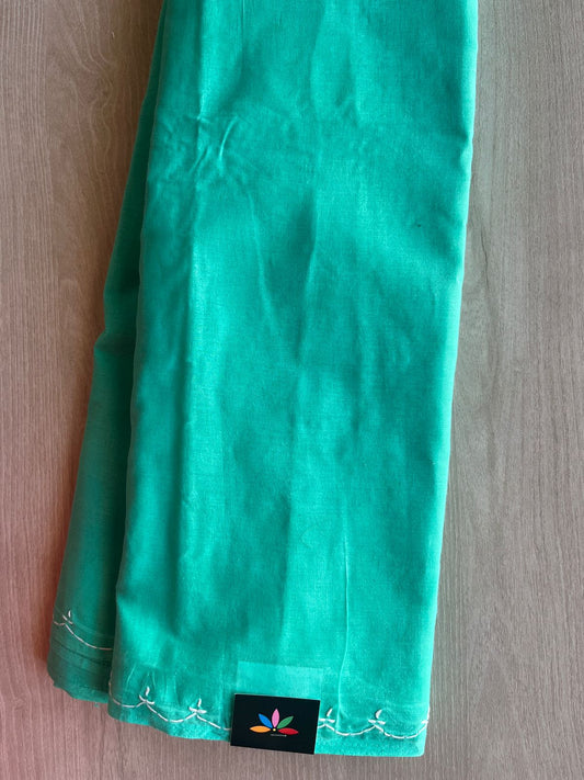 Simple Chikankari Voile Cotton Saree- 28942