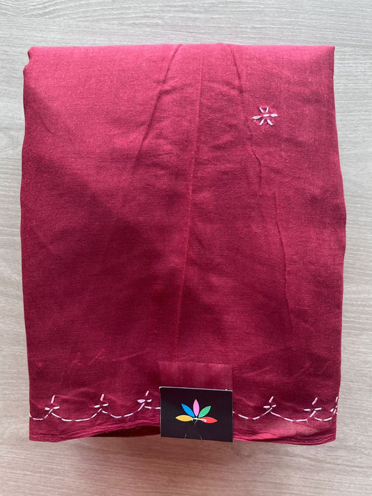 Simple Chikankari Voile Cotton Saree- 28950