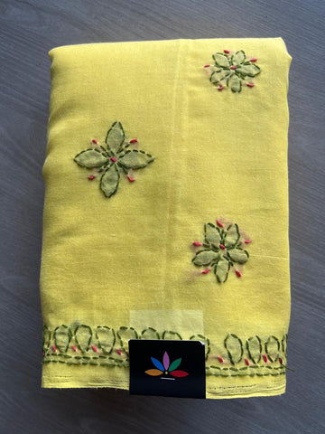 Chikankari Voile Cotton Saree- 28966