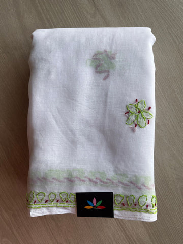 Chikankari Voile Cotton Saree- 28967
