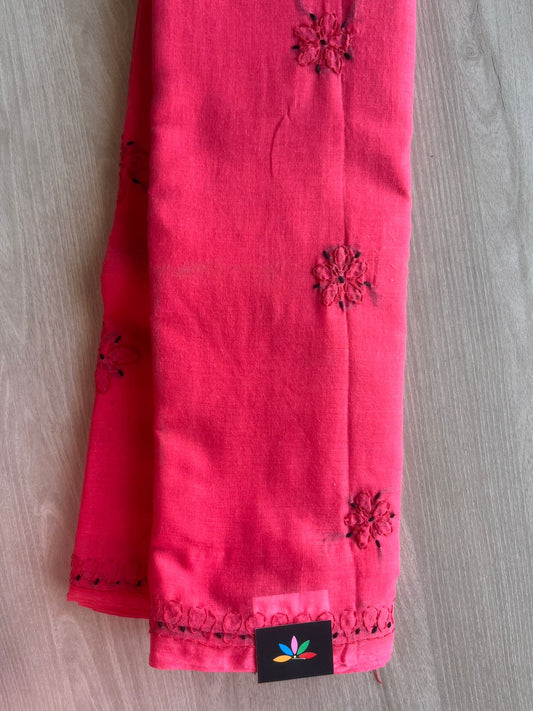 Chikankari Voile Cotton Saree- 28968