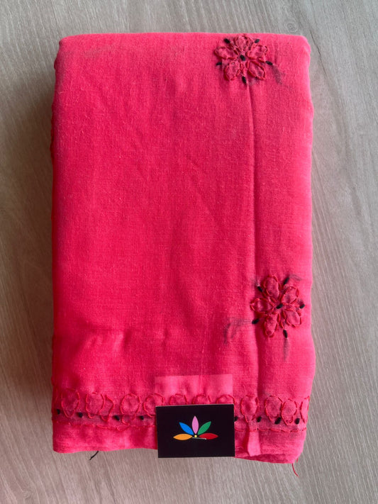 Chikankari Voile Cotton Saree- 28968