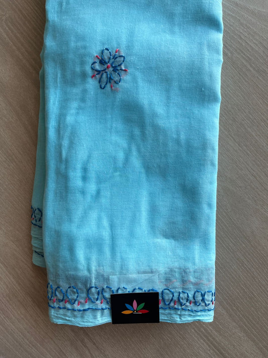 Chikankari Voile Cotton Saree- 28970