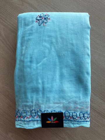 Chikankari Voile Cotton Saree- 28970
