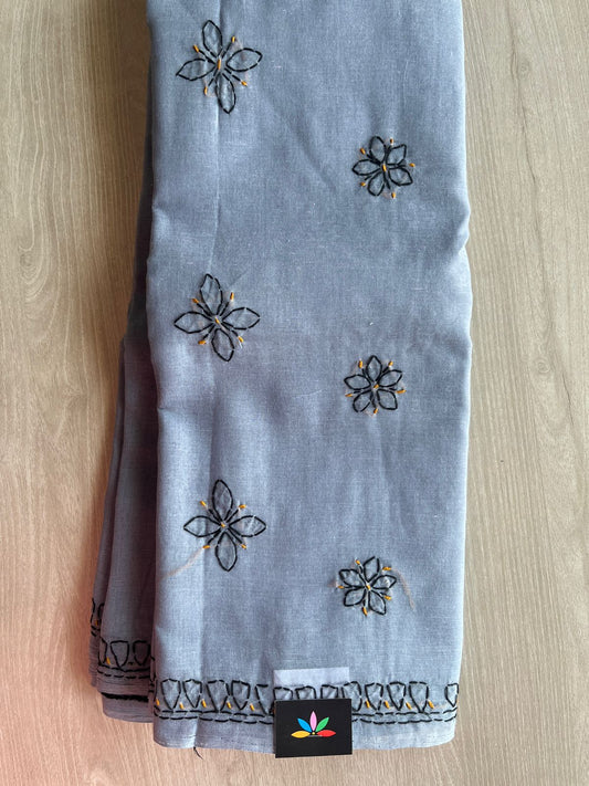 Chikankari Voile Cotton Saree- 28965