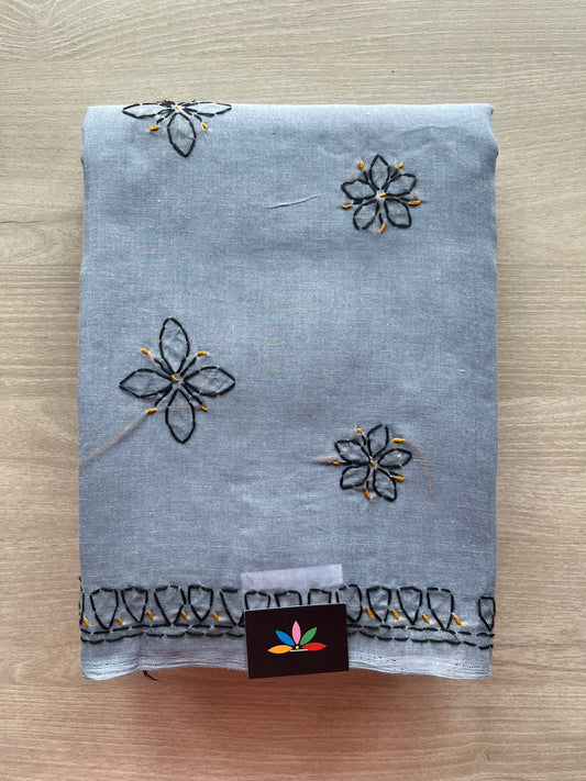 Chikankari Voile Cotton Saree- 28965