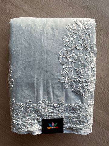 Chikankari Voile Cotton Saree- 28975