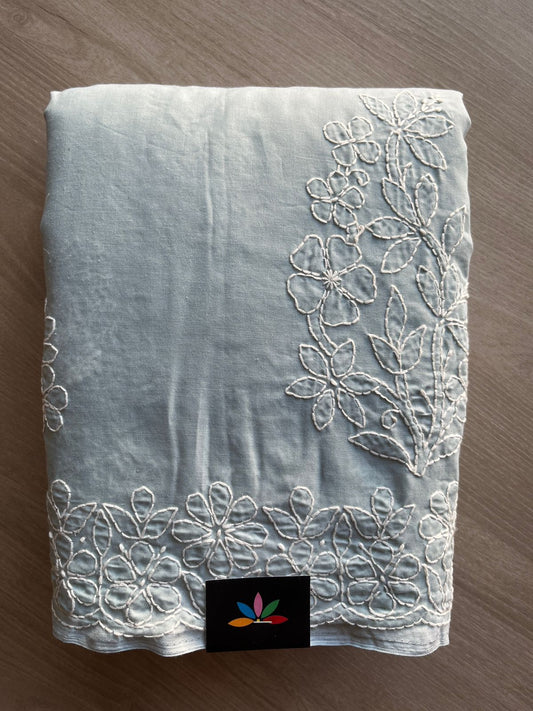 Chikankari Voile Cotton Saree- 28975