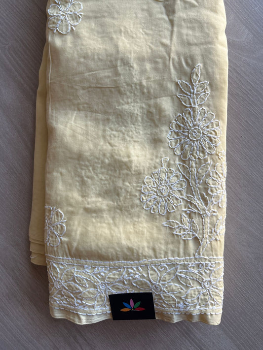 Chikankari Voile Cotton Saree- 28976