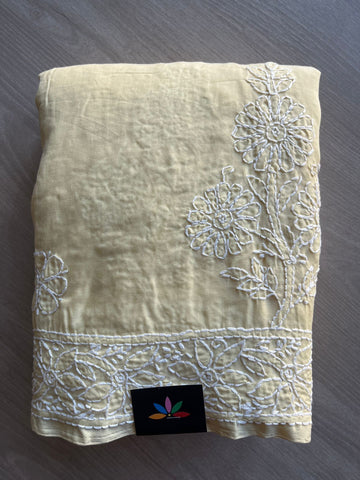Chikankari Voile Cotton Saree- 28976
