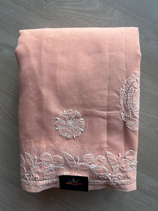 Chikankari Voile Cotton Saree- 28981