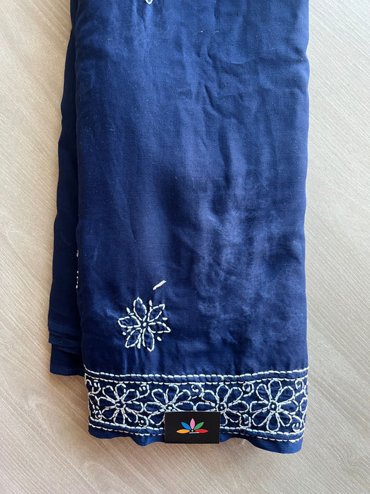 Chikankari Voile Cotton Saree- 28982